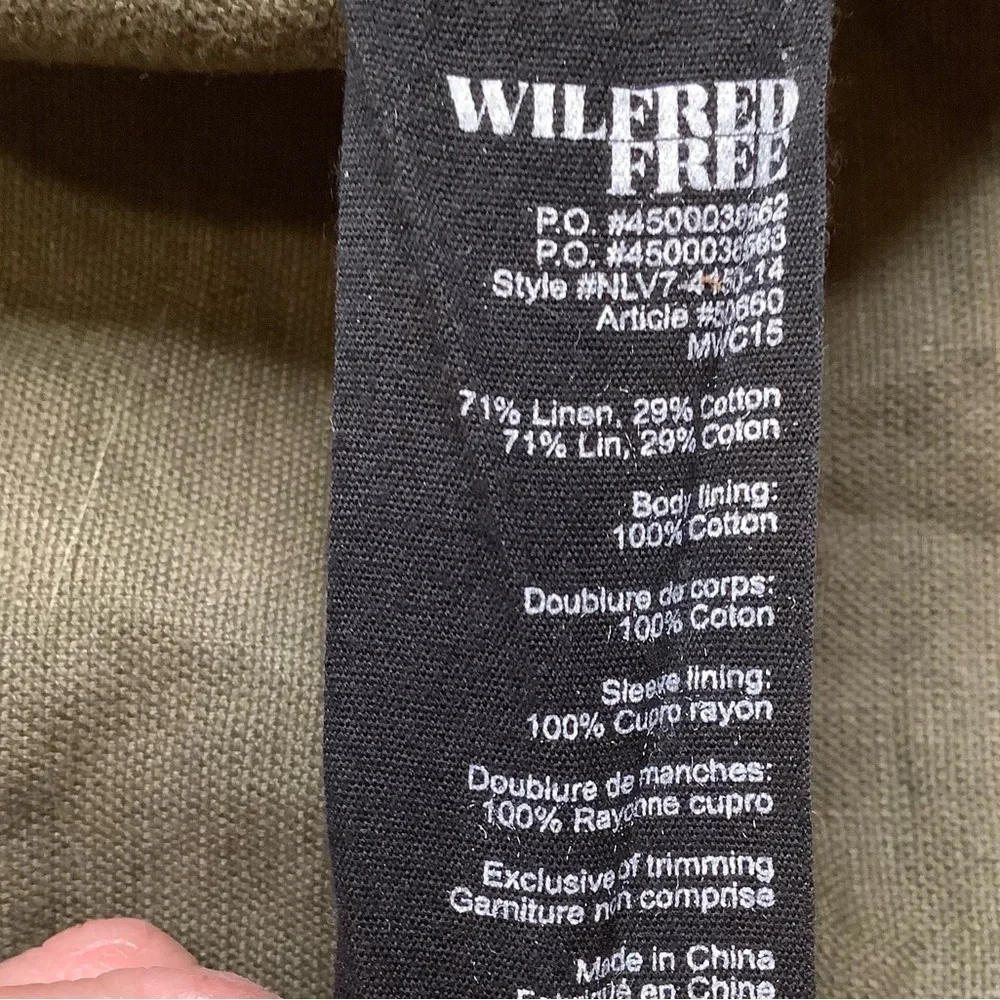 WILFRED FREE Olive Green Moto Jacket Size S - Picture 15 of 16